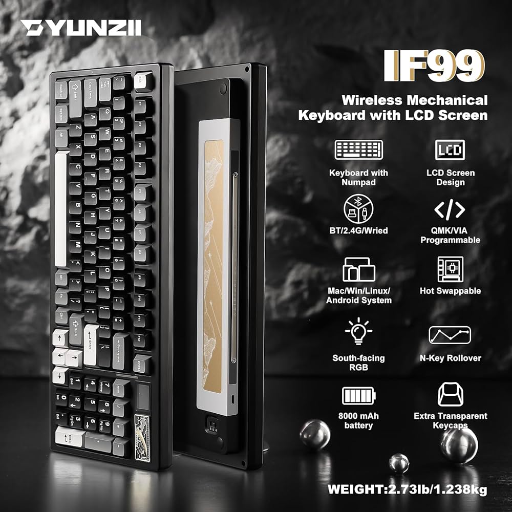 Amazon | YUNZII IF99 96%レイアウト ワイヤレス ゲーミング