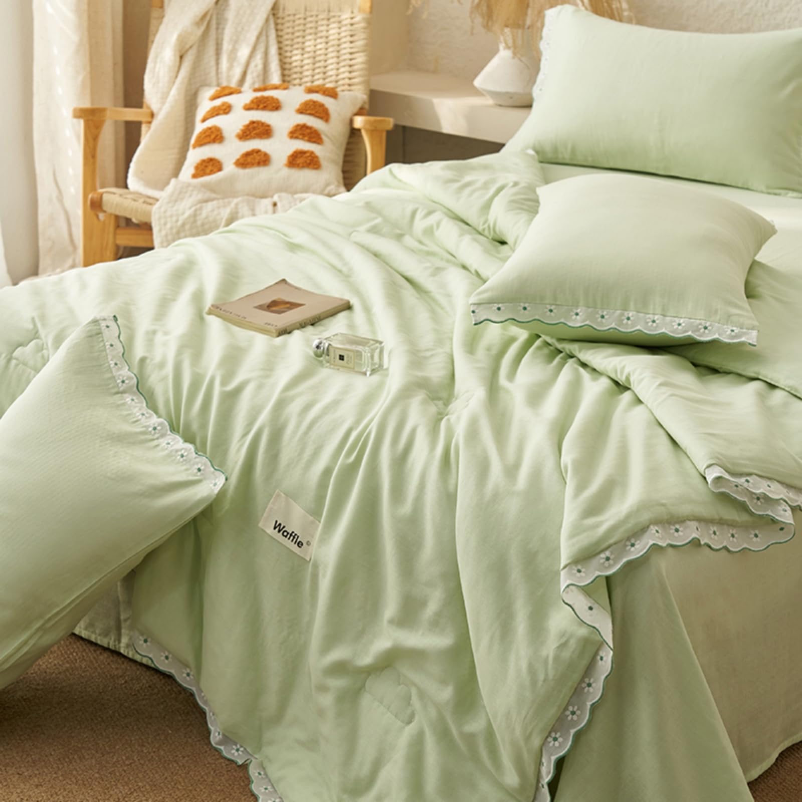Odot Edredón Sin Funda 2.5 TOG Single A King (Verde,200x230cm)