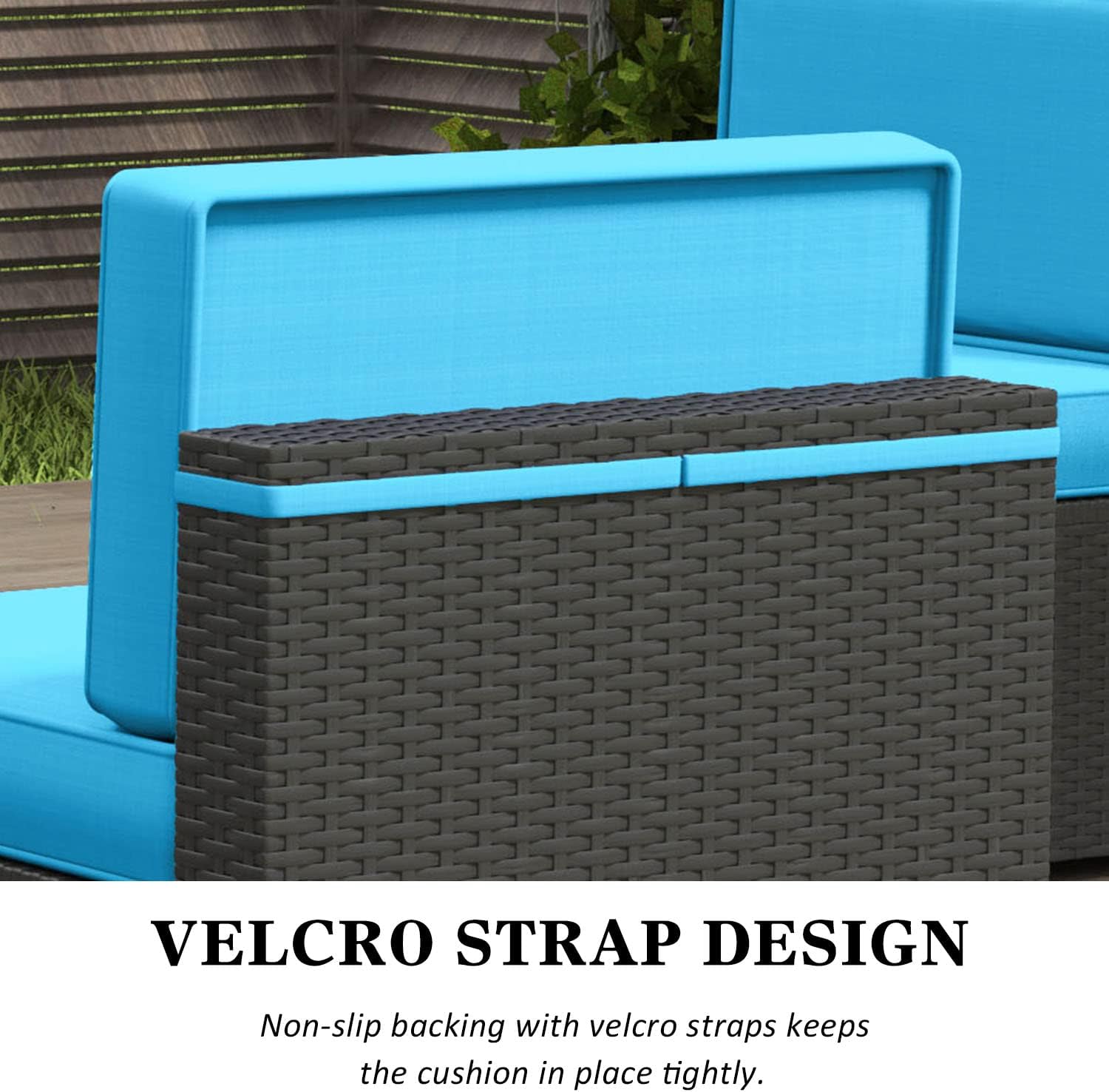 LayinSun 14 Pack Patio Cushion Cover Replacement, Outdoor Cushion Slip Covers with Zipper for Patio Furniture Sets