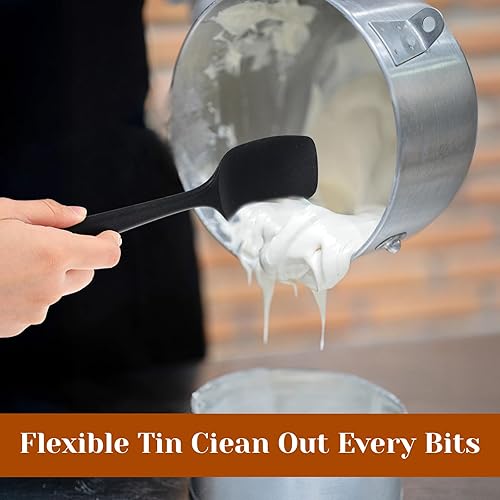 Miniatura 6 de 3 espátulas de cuchara de silicona resistentes al calor, cucharas de cocina flexibles de alta temperatura de 600 F, cuchara de cocina a prueba de