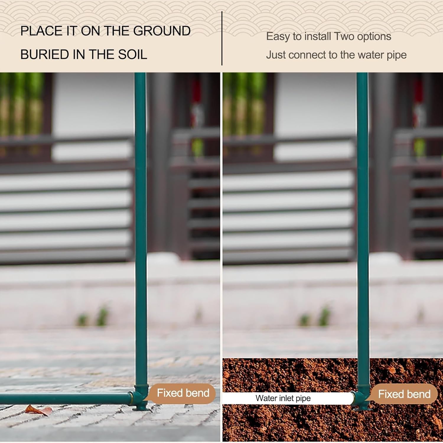 Columna de agua de jardín independiente con grifo, hidrante de agua anticongelante para exteriores, montaje en suelo para riego de patio