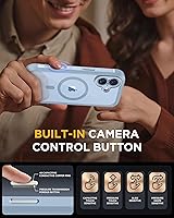 Vista 785 de Miracase Funda magnética para iPhone 14 de 6.1 pulgadas, protector de pantalla de vidrio templado integrado + protector de lente, compatible