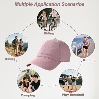 Washed Cotton Baseball Cap for Men Women, Adjustable Running Caps, 6 Panel Casual Vintage Outdoor Sports Cap, Summer Sun Visor Sports Hat, Classic Golf Tennis Hat