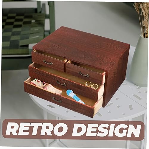 Miniatura 9 de DECHOUS Contenedor de artículos diversos, estuche de almacenamiento de té, caja de almacenamiento multiusos con cajones para cocina del hogar