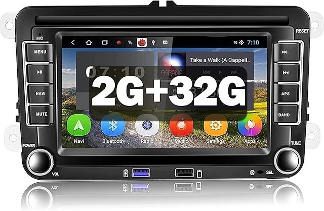 [2G+32G] Android Car Stereo for VW GPS Navigation 7 inch Touch Screen Stereo Bluetooth Car Stereo WIFI FM Radio USB for Golf POLO Touran Tiguan Seat Altea