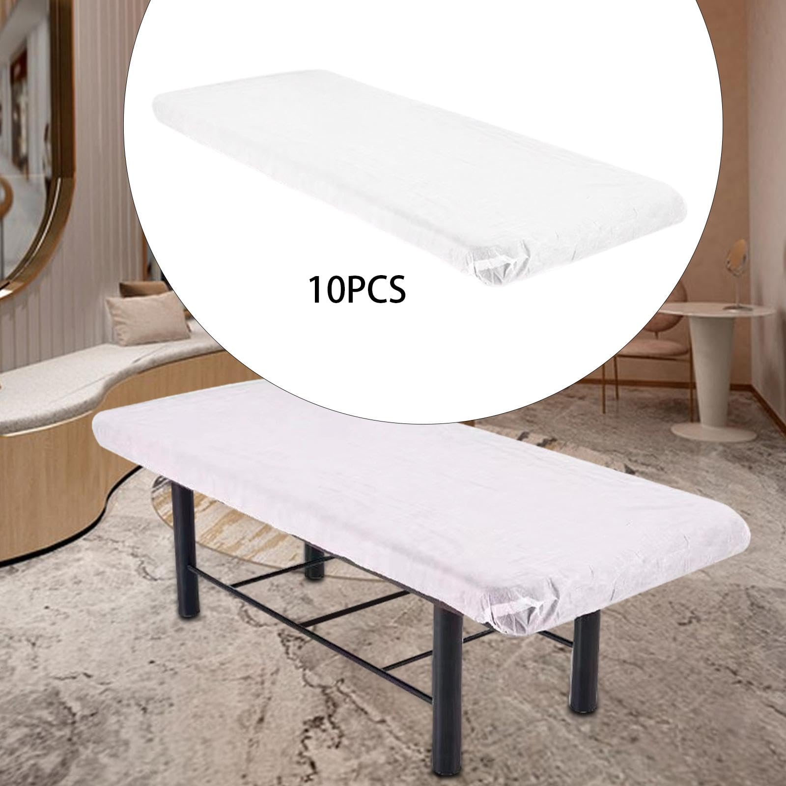 10 Sábanas Desechables para Camillas de Masaje, Fundas para Camas de Spa, Suministros No Tejidos para Hoteles, 220 X 235 Cm