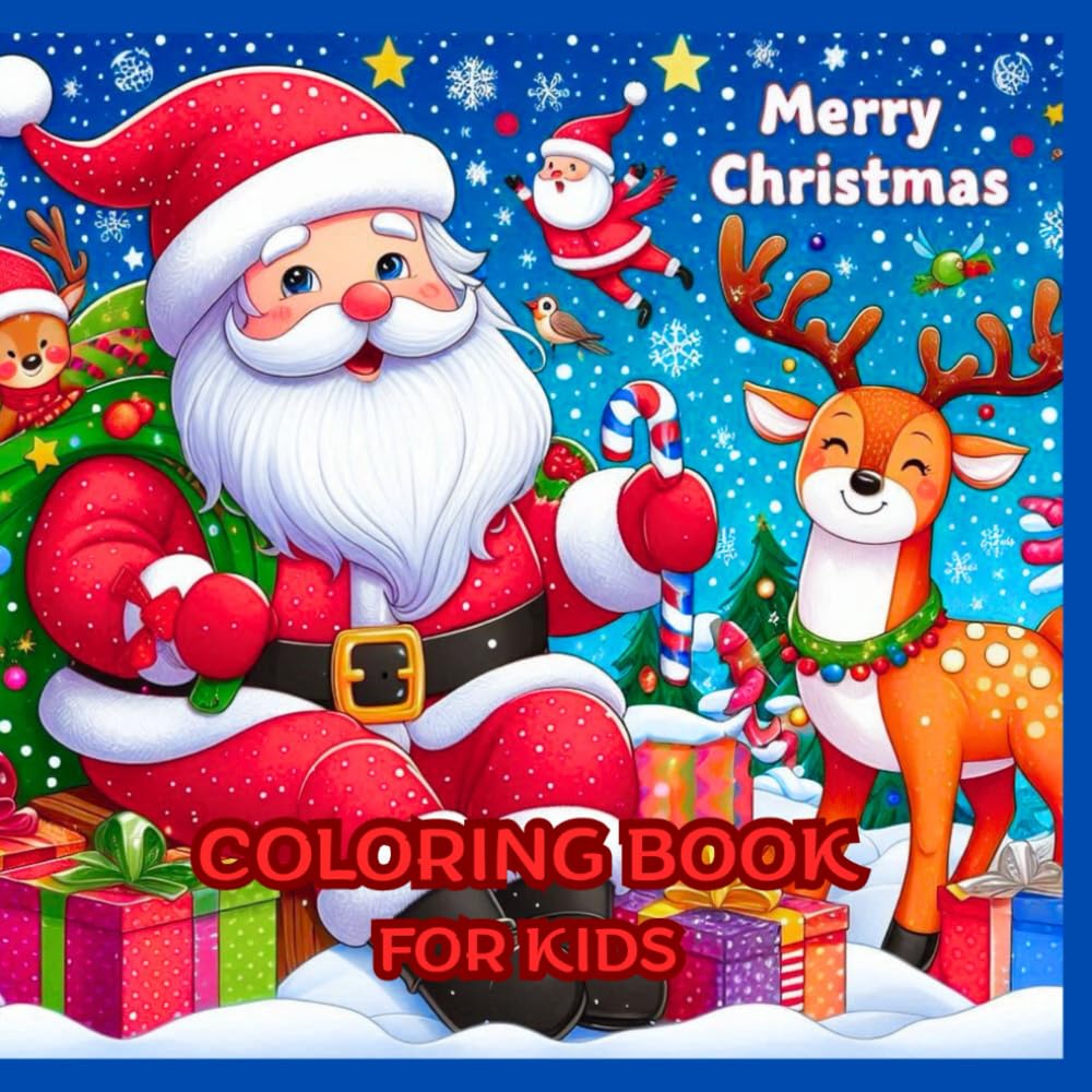 Christmas Coloring Book for Kids: Simple and Fun Christmas Images for Kids