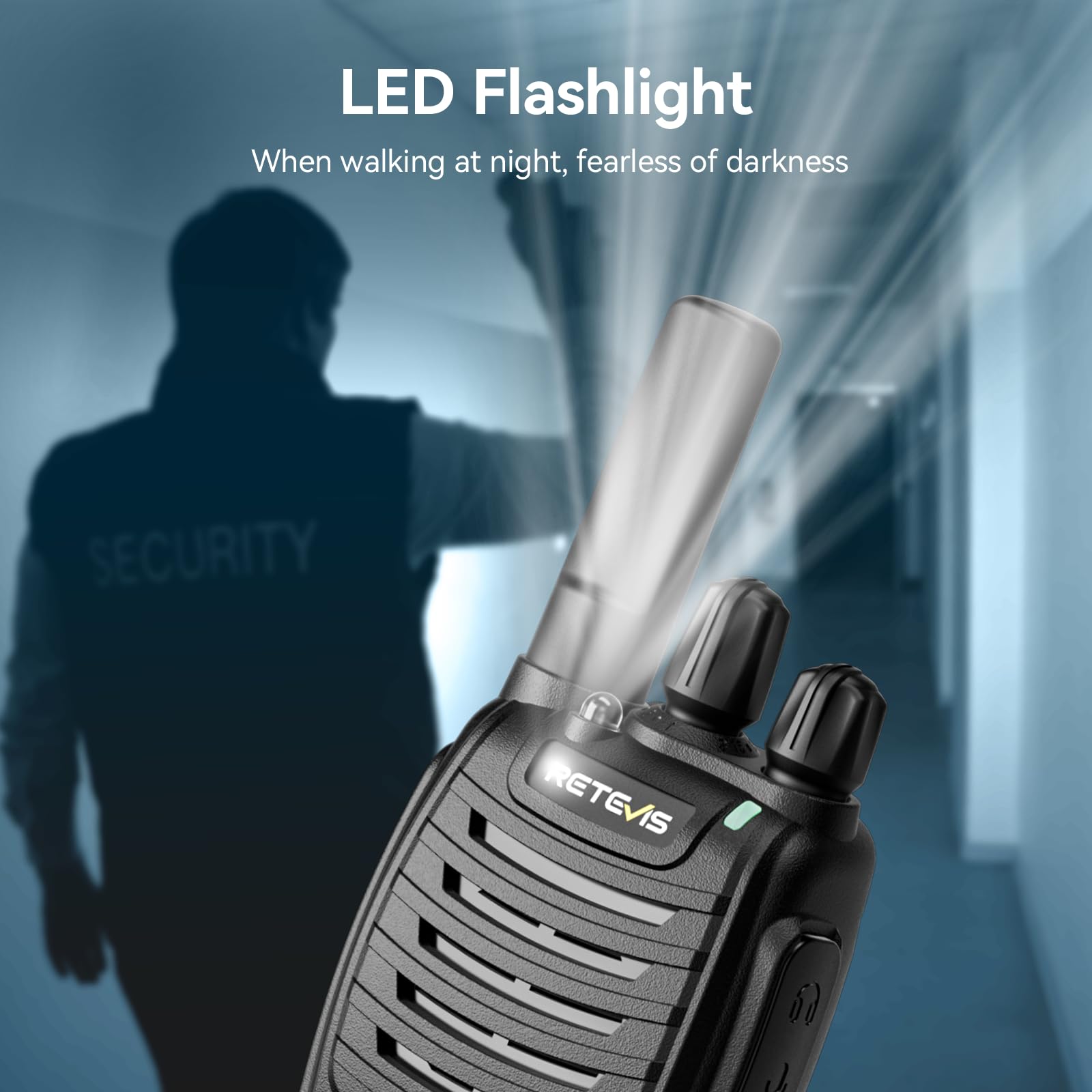 Retevis H777H Talkie Walkie, Talkie-Walkie Professionnel avec Écran, Charge de Type C et USB Chargeur, Walkie Talkie Longue Portée PMR446, VOX, Alarme Clignotantel pour Camping(Noir,3 Pcs)