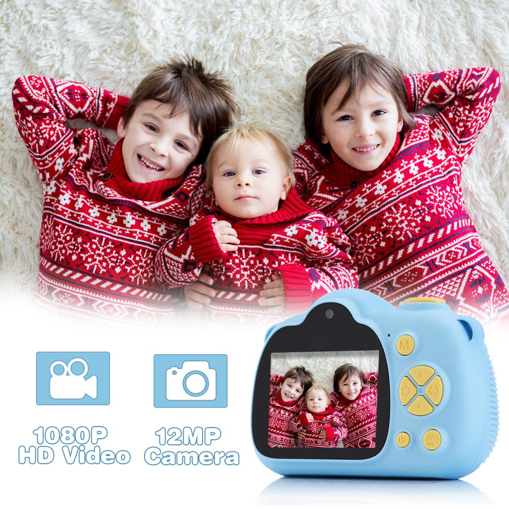Cámara Infantil 1080P HD Con 20 MP, Pantalla IPS De 2″, 32 GB TF, Selfie, 8X Zoom, 5 Juegos Y Marcos Divertidos – Regalo Perfecto Para Niños De 3 A 12 Años