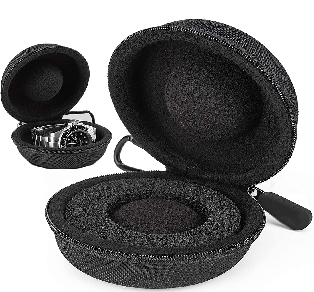 VeriluxVerilux Travel Watch Hard Storage Box Case Cover for 38mm/42mm/40mm/44mm iWatch Series5/4/3/2/1,Wristwatches & Smart Watches up to 50mm, Black, Nylon