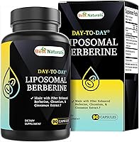 Vista 1 de Best Naturals Day to Day Liposomal Berberine 1200 mg with Bioperine 90 Veg Capsules - Made with Fiber Enhanced Chromium, & Cinnamon Extract &
