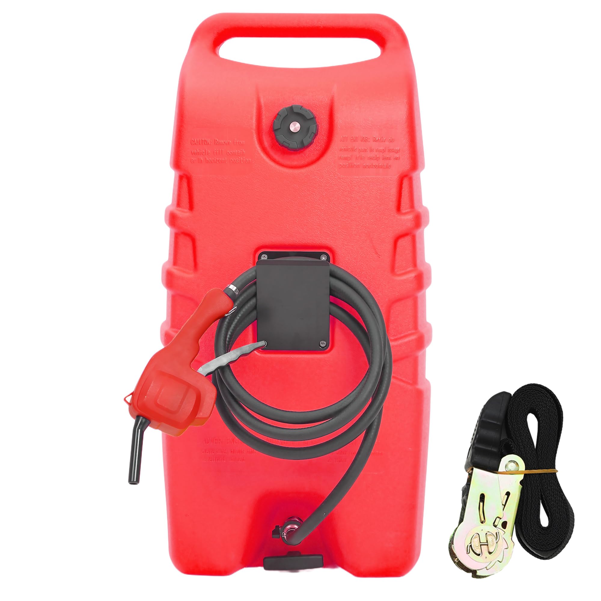 14 Gallon Portable Fuel Caddy, Gas Can Fuel Tank Container with Fluid Transfer Siphon Pump and 10Ft. Delivery Hose, Diesel Storage Can on-Wheels for Cars ATVs Lawn Mowers Boats