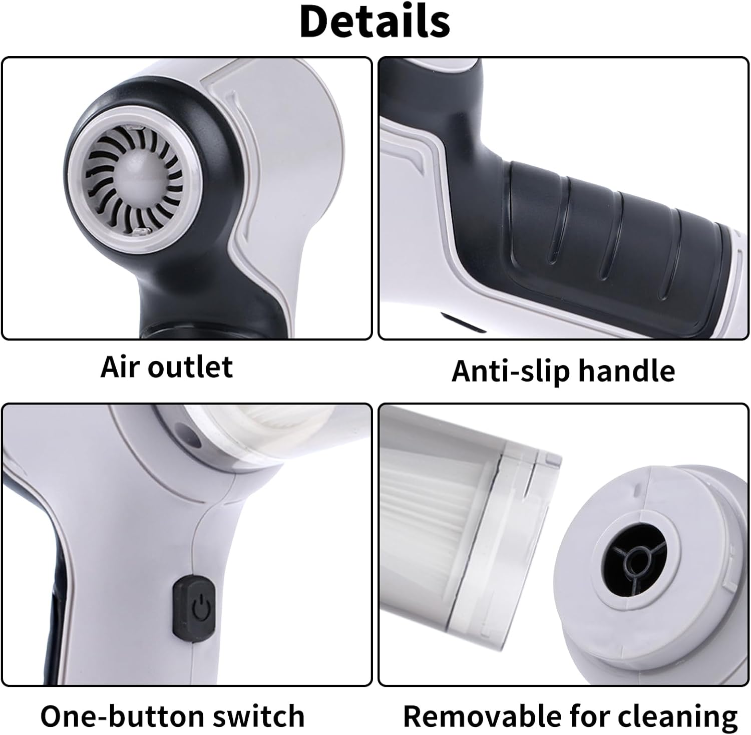 DEWIN Handheld Car Vacuum Cleaner, 26000Pa Cordless Vacuum Cleaner, 3-in-1 Design for Car, Home, Office, Pet