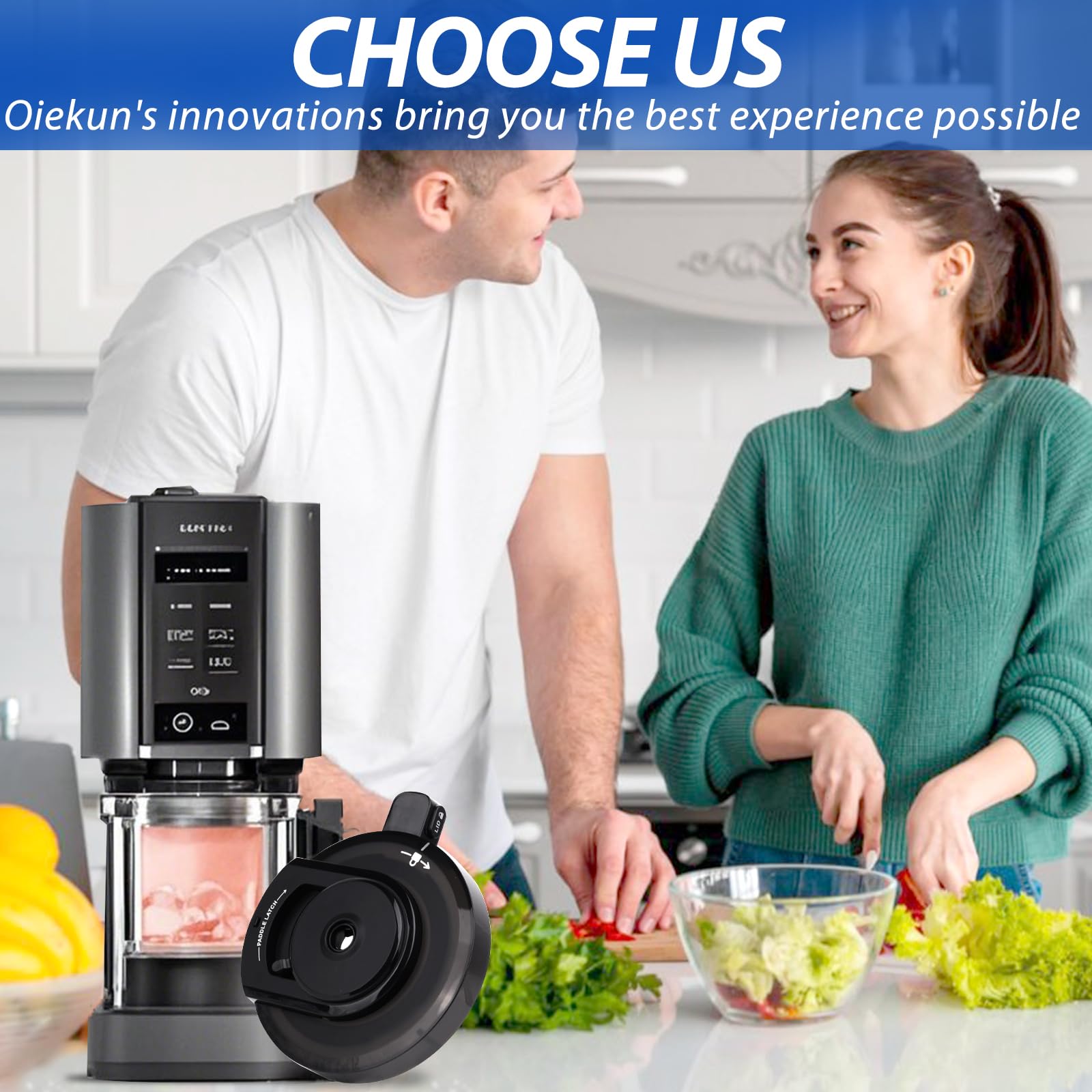 Replacement Outer Bowl Lid for NC301Creami Ice Cream Maker,Compatible with NC301/NC300/NC299AMZ/NC201/NC101 Series,Dishwasher Safe, BPA-Free & Reusable (No Paddle) creami accessories