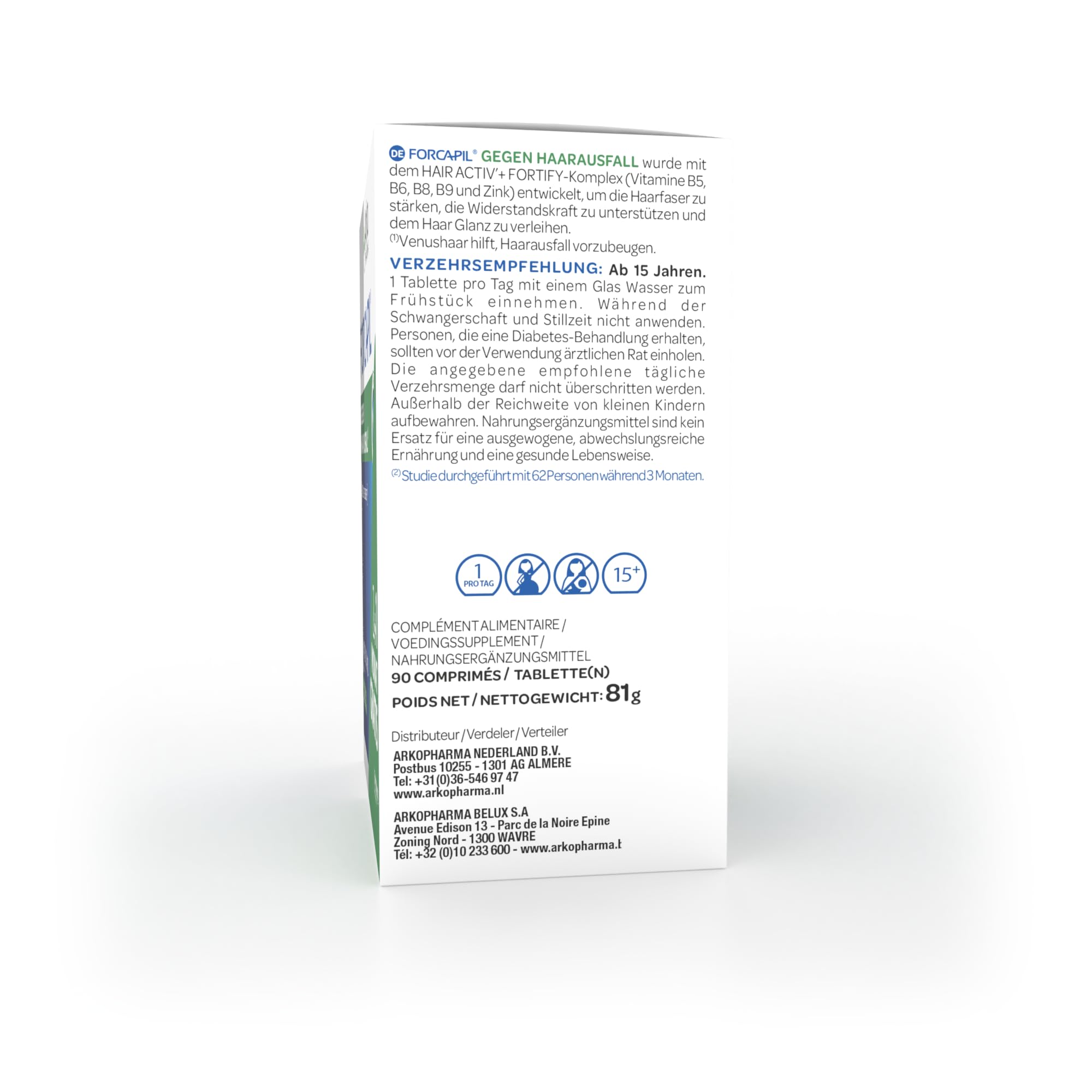 Arkopharma Forcapil Tegen haaruitval 90 tabletten