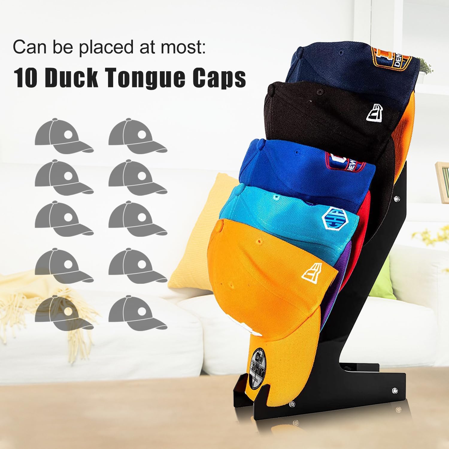 Porta Cappello Autoadesivo - 10 Pezzi, Senza Foratura, Organizer Da Parete, Per Cappelli, Sciarpe, Cuffie - Foto 2