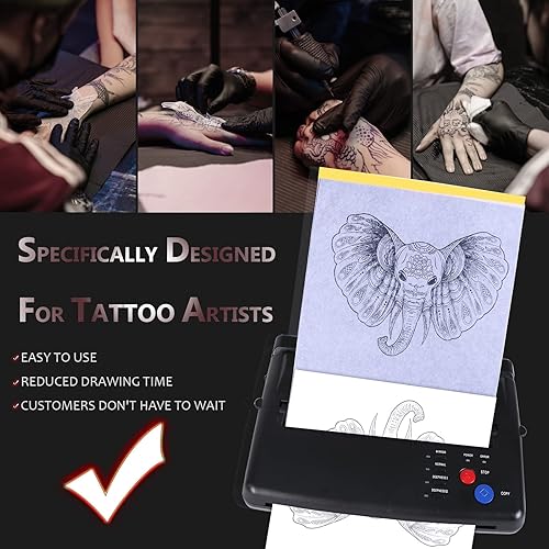 Miniatura 3 de Impresora de plantillas de tatuajes Máquina de transferencia de tatuajes Impresora de tatuajes Máquina de plantillas térmicas Impresora de