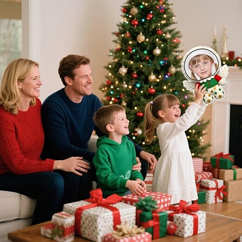 Miniatura 3 de Almohada facial personalizada de Navidad, diseño de ángeles, almohada de terciopelo de melocotón de doble cara, regalo divertido para amantes de las