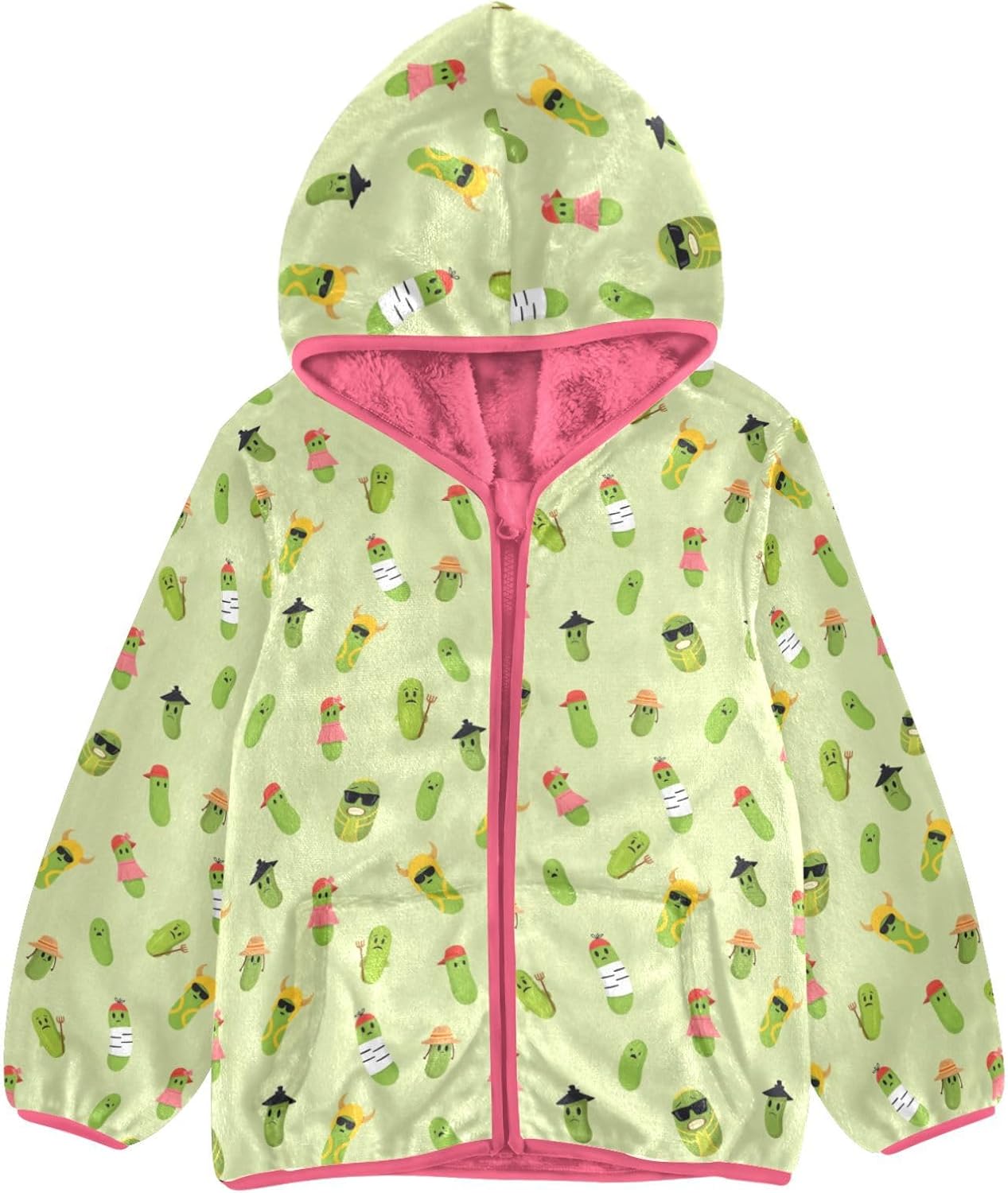 Girls Hoodie Outfit Dalmatian Cute Pattern Zipper Sweatshirt Coat Fleece Jacket for Kids 3-10Y