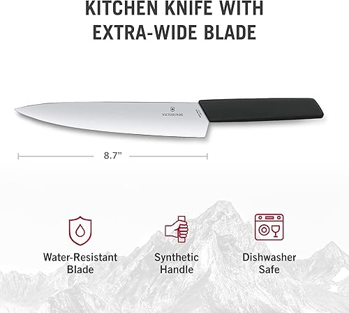 Vista 12 de Victorinox Swiss Modern Cuchillo de chef – Cuchillo de cocina para cortar carne, frutas y verduras – Accesorios de cocina de alta calidad – Mango
