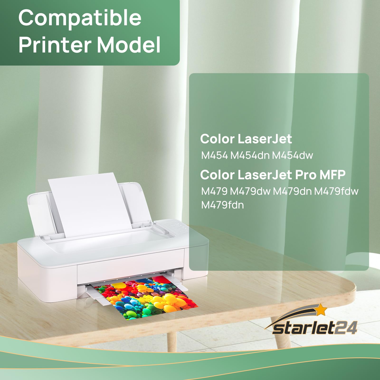 Starlet24 1x 415X Magenta kompatybilny zamiennik dla HP 415X Magenta Toner W2033X 415X M do HP Color Laserjet Pro MFP M479fdw M479fnw M454dn M454dw M479 M479dw M479fdn