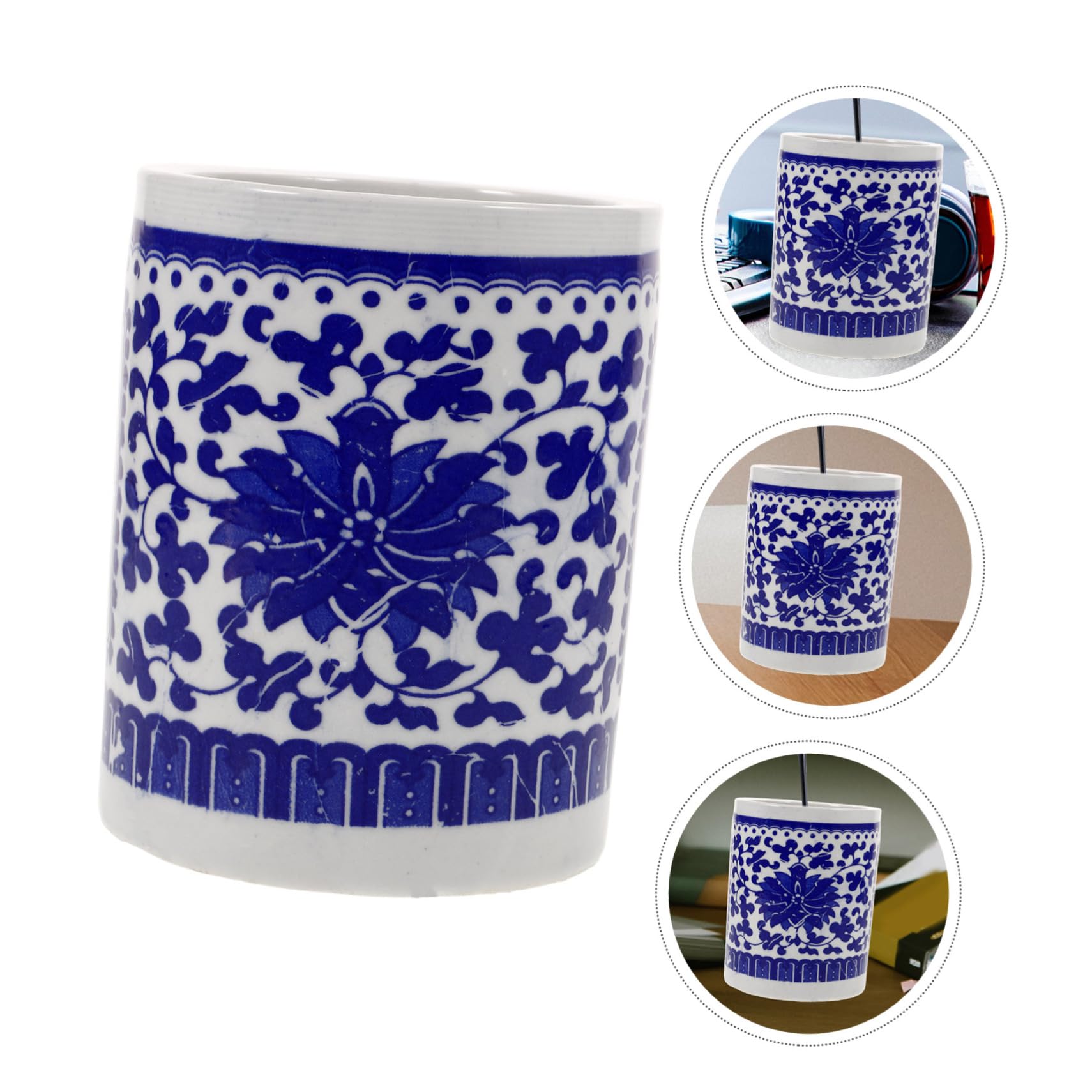 Lurrose 3 Pezzi Portaoggetti Da Scrivania Per Cancelleria Portapenne Per Calligrafia Portapenne in Ceramica Portapenne Per Trucco Portaoggetti Da Ufficio Contenitore Per Articoli Vari