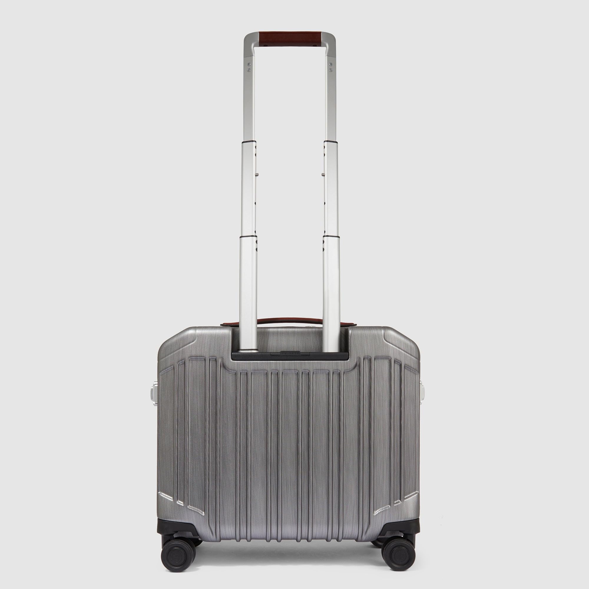 PIQUADRO – Zaino Trolley - Porta PC 15,6" – Policarbonato Resistente – Unisex - Colore Nero Argento
