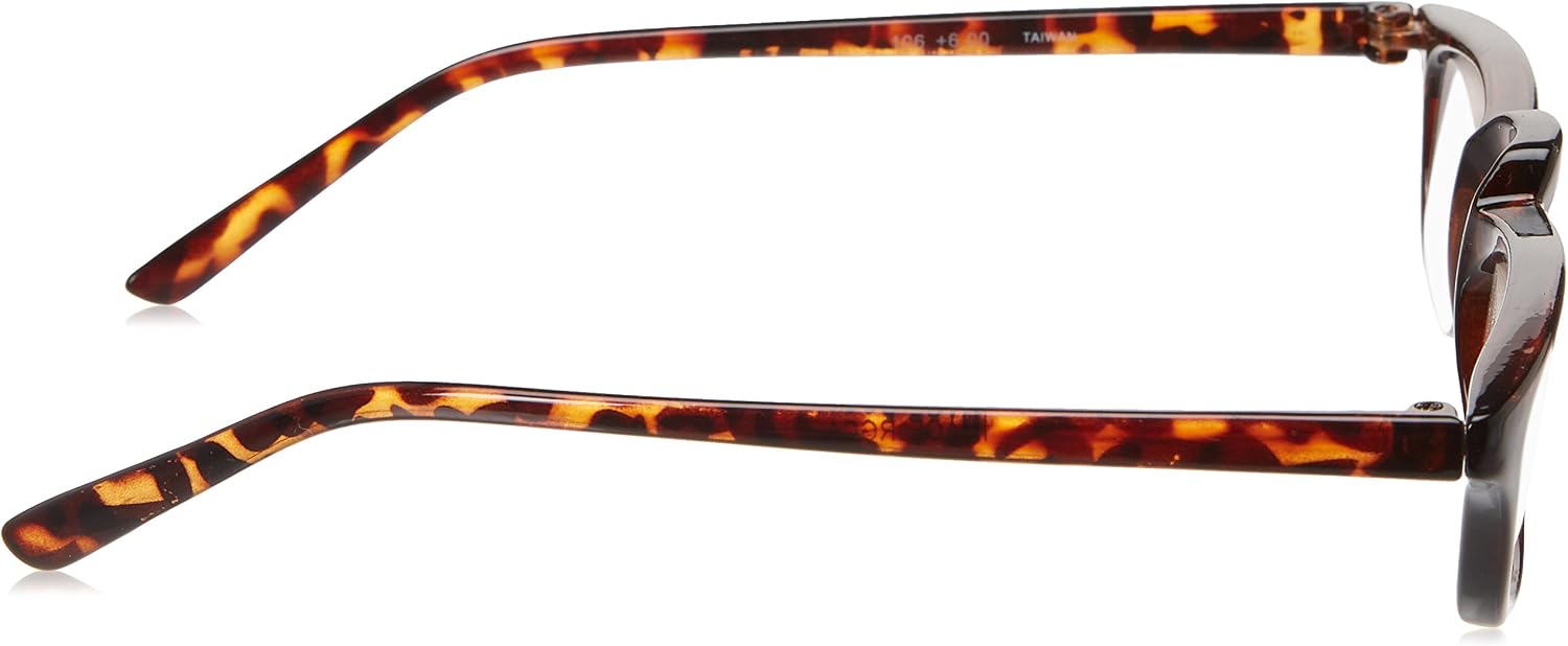 High Magnification, Unisex Readers, Half Frame, 6.00 Strength, by American Reading Glasses