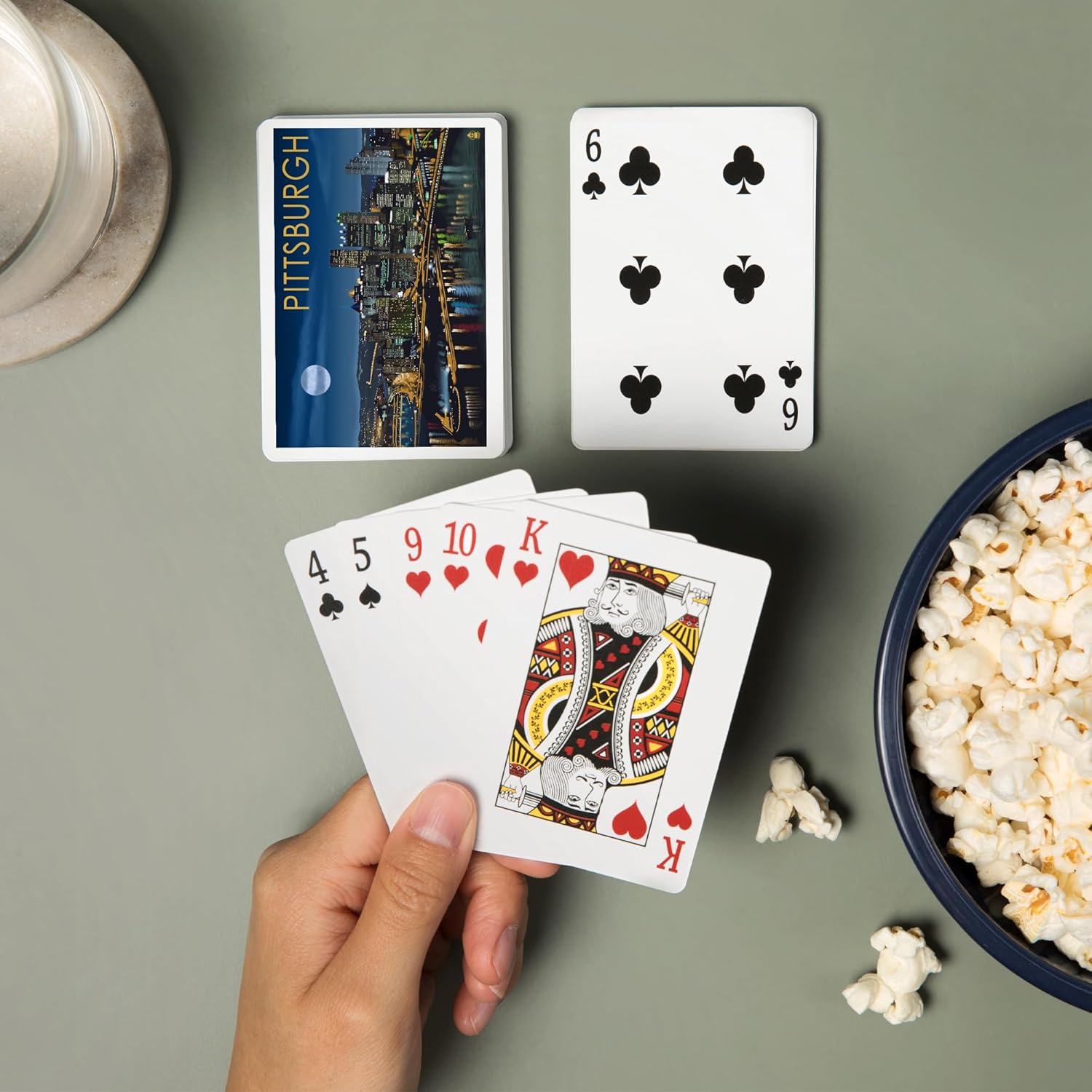 Lantern Press Pittsburgh, Pennsylvania, Skyline at Night, 52 Playing Cards for Adults, Poker Size Card Deck