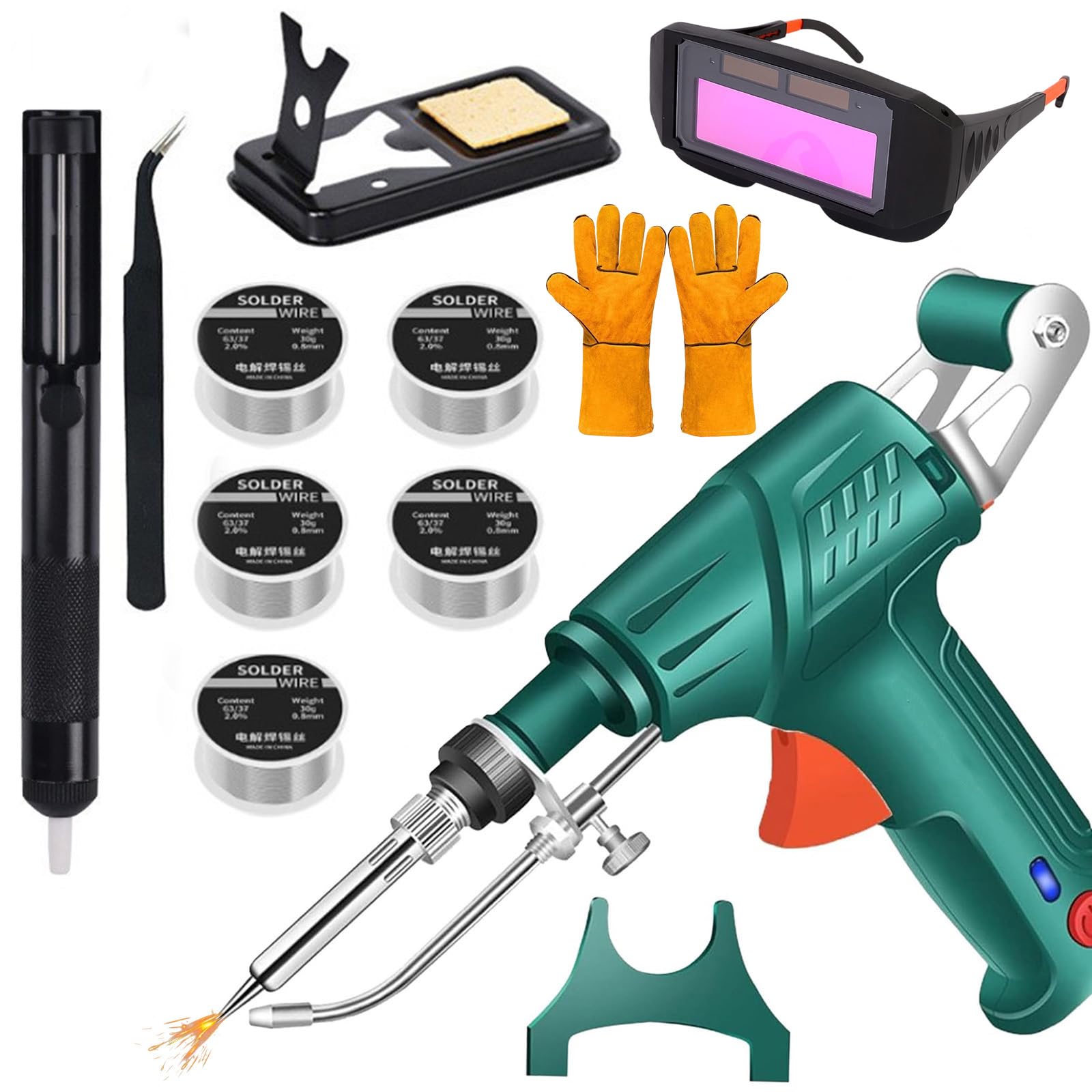 2026 Appareil de soudage laser portable, appareil de soudage laser 4 en 1, appareil de soudage laser à main 4 en 1 pour métal, avec 8 bobines de fil d'étain, soudage, décalaminage, découpe, aucun