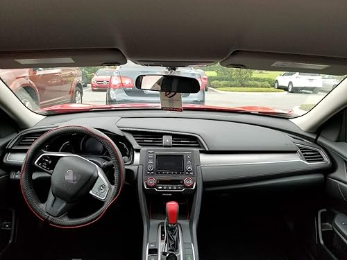 Miniatura 7 de Cubiertas iJDMTOY para ruedas de control climático manual, de aluminio anodizado, 2 unidades, Rojo