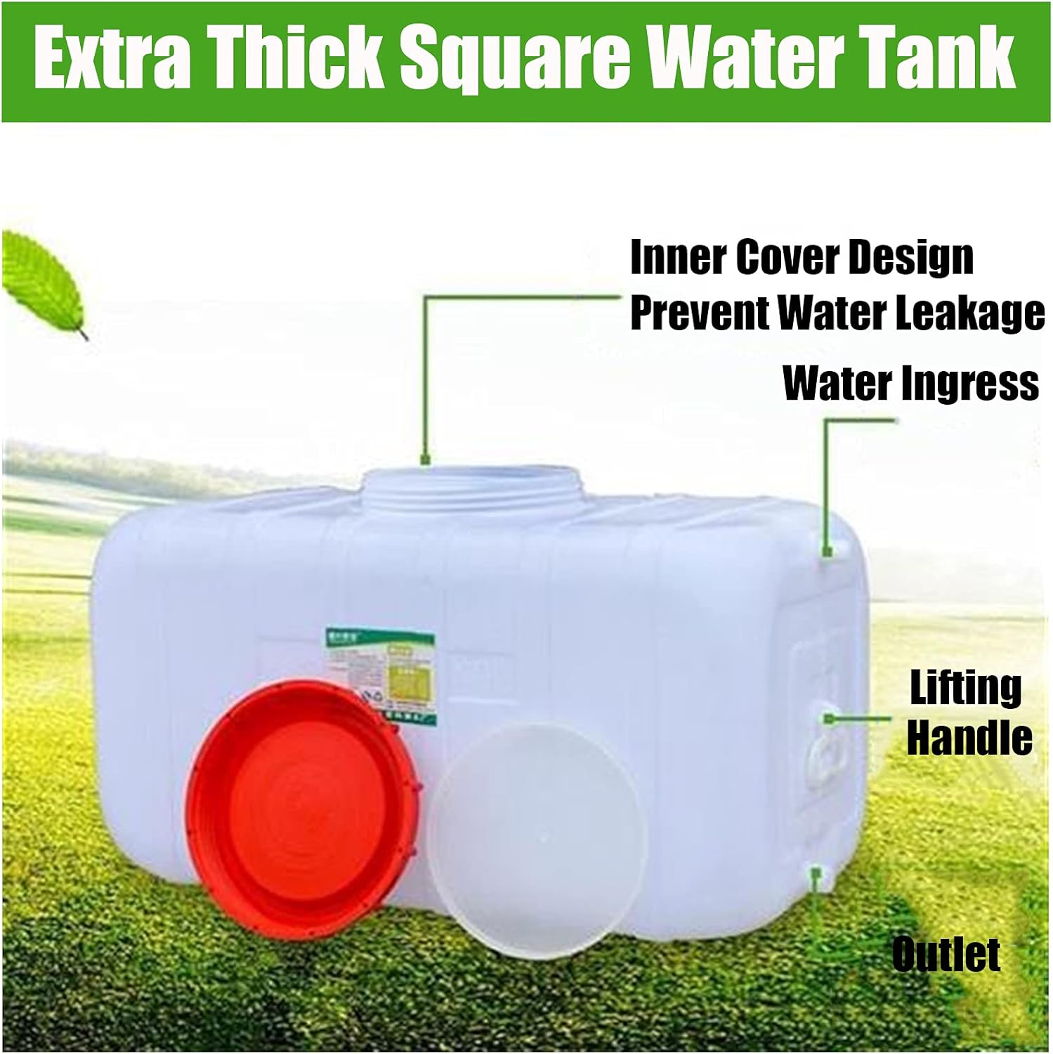 Water Tank White 28L/48L/110L/160L Multifunctional Water Tank，Food-Grade Plastic Buckets Be Applicable Camping & Hiking Water Storage Water Container/Wash Carrier Equipment Buckets(Size:28L)