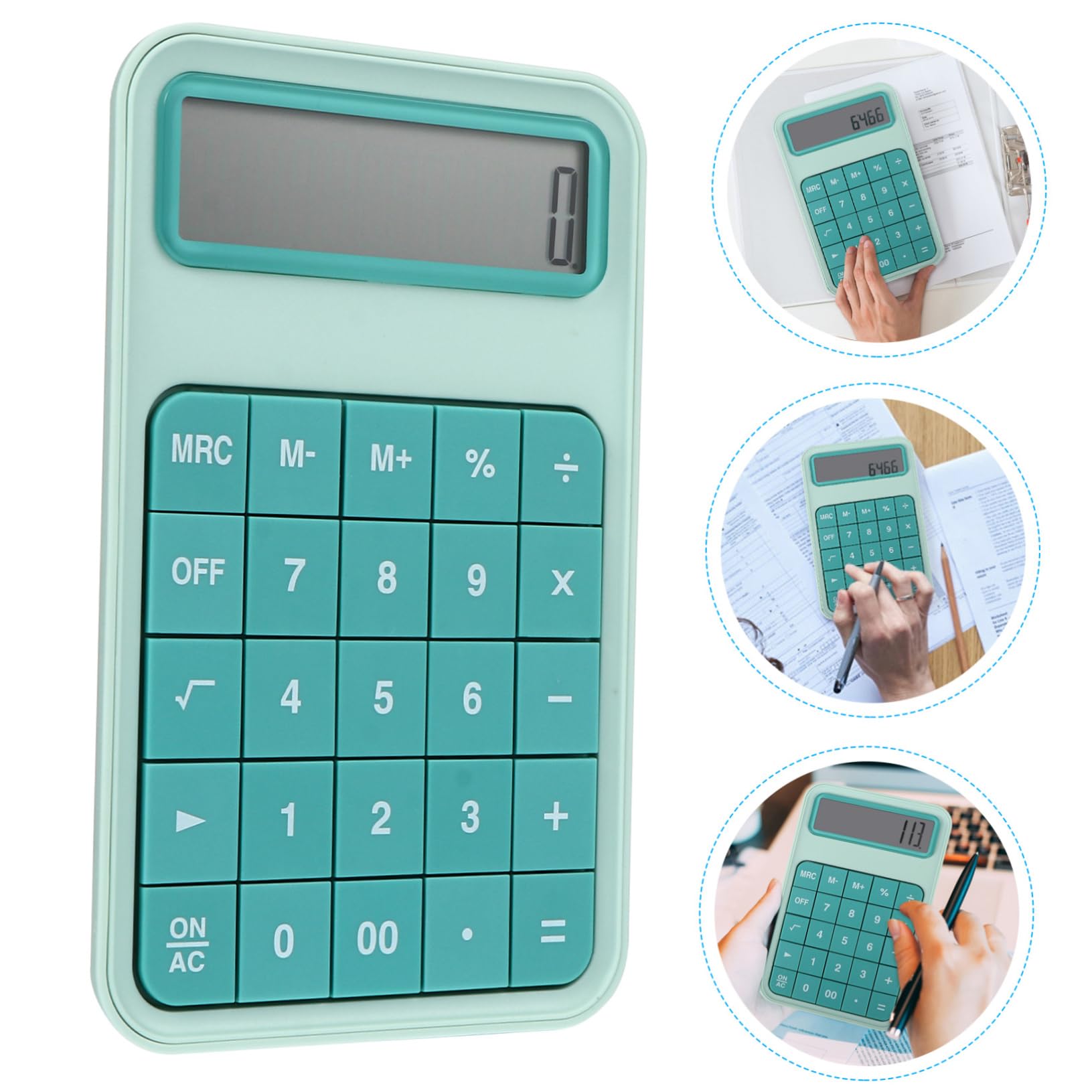 NUOBESTY Calculatrice Robuste Simple pour Bureau Portable Outil de Calcul Pratique avec Grand Écran