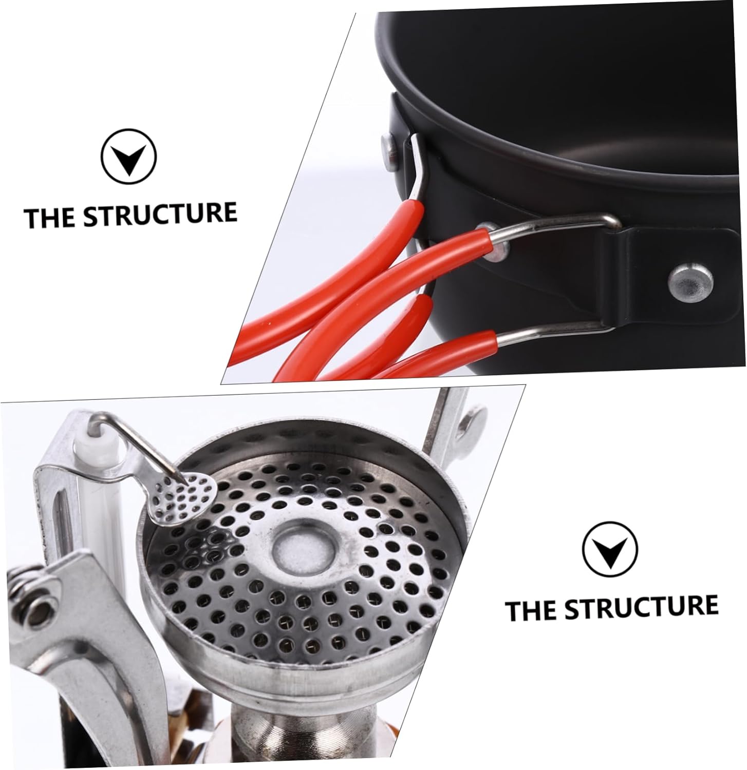 GALPADA 1 Set Portable Camping Cookware Travel Kit for Outdoor Cooking Includes Non Stick Cutlery and Picnic Bowls for Hiking and Picnics for People