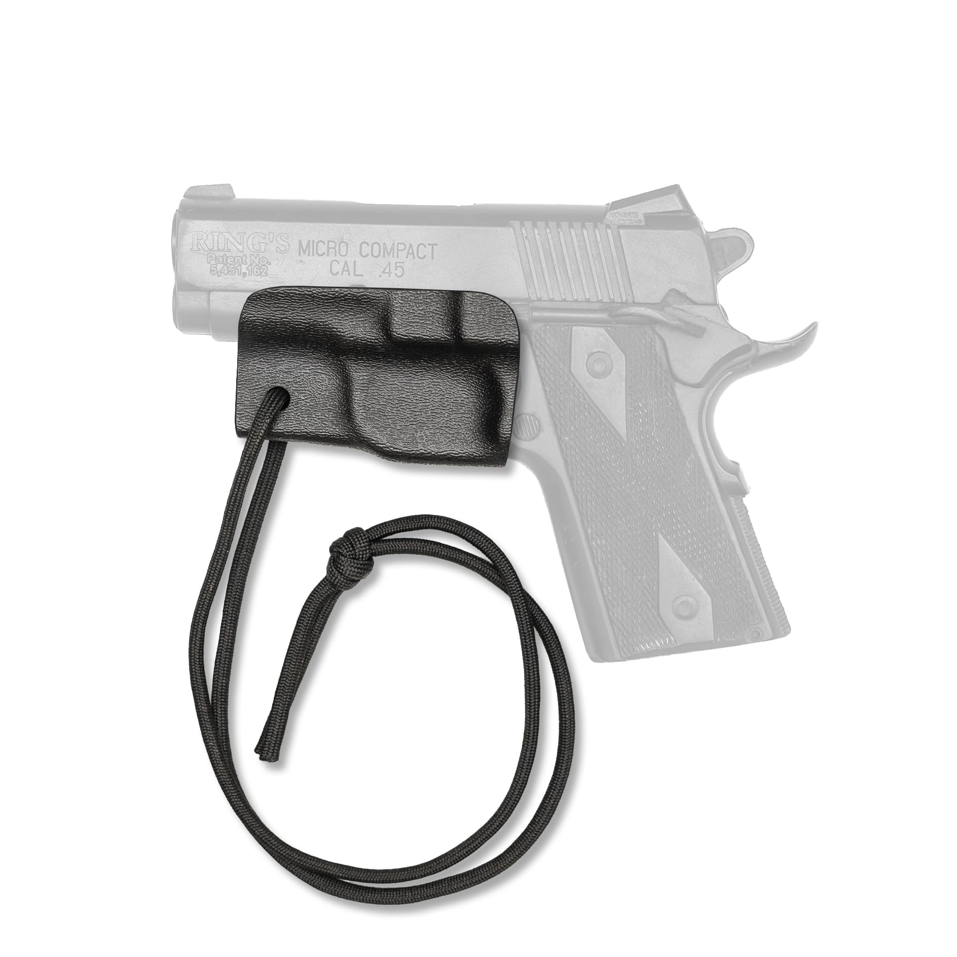 Sheath Trigger Guard Holster Black With Paracord - Minimalist Pocket Safety Cover for Glock, Ruger, Smith and Wesson, Springfield, Taurus, Sig and More