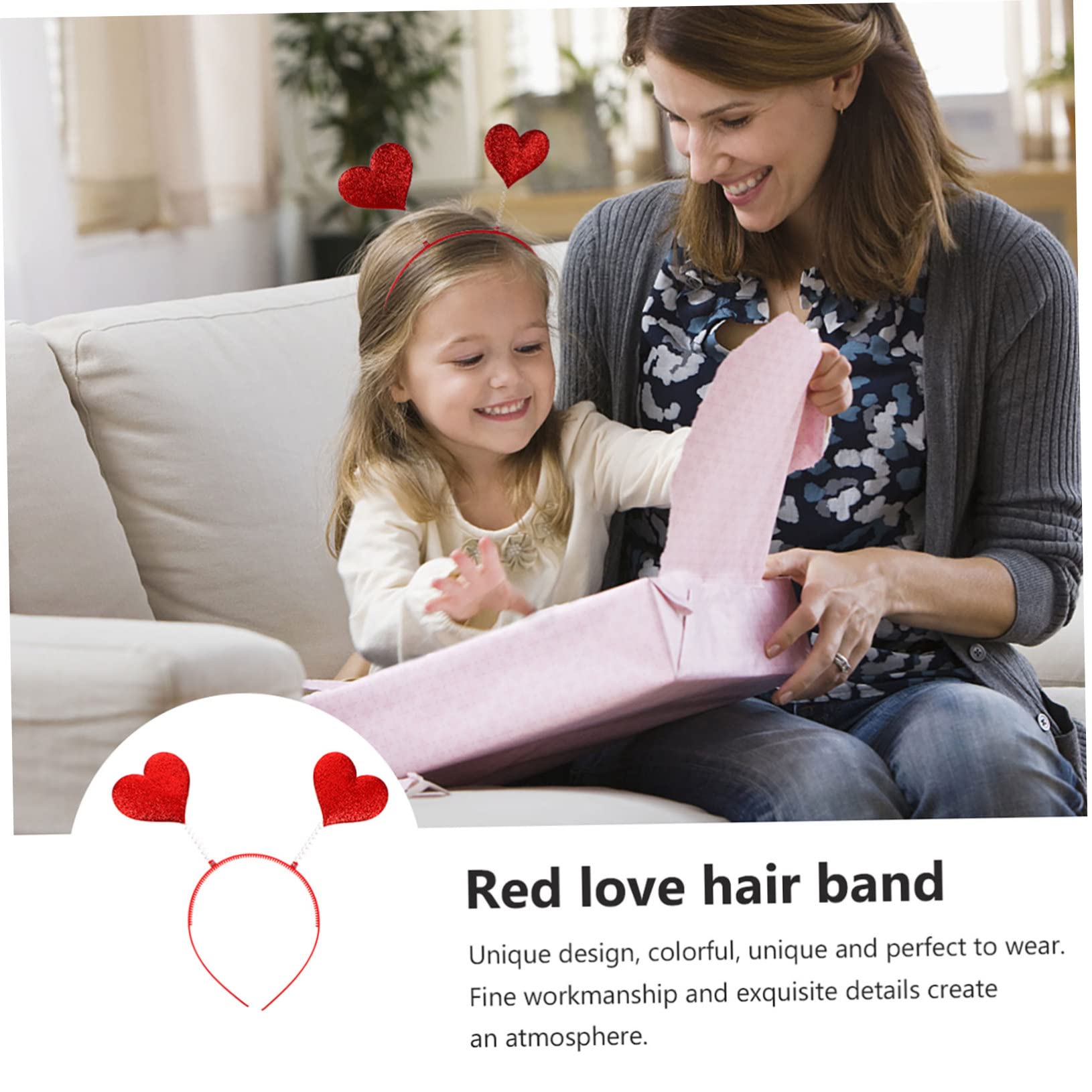 Healeved 18piezas Diadema De Corazón Para Mujeres Accesorios De Pelo Para Día De San Valentín Decoración De Fiesta Original Diseño Creativo y Cómodo