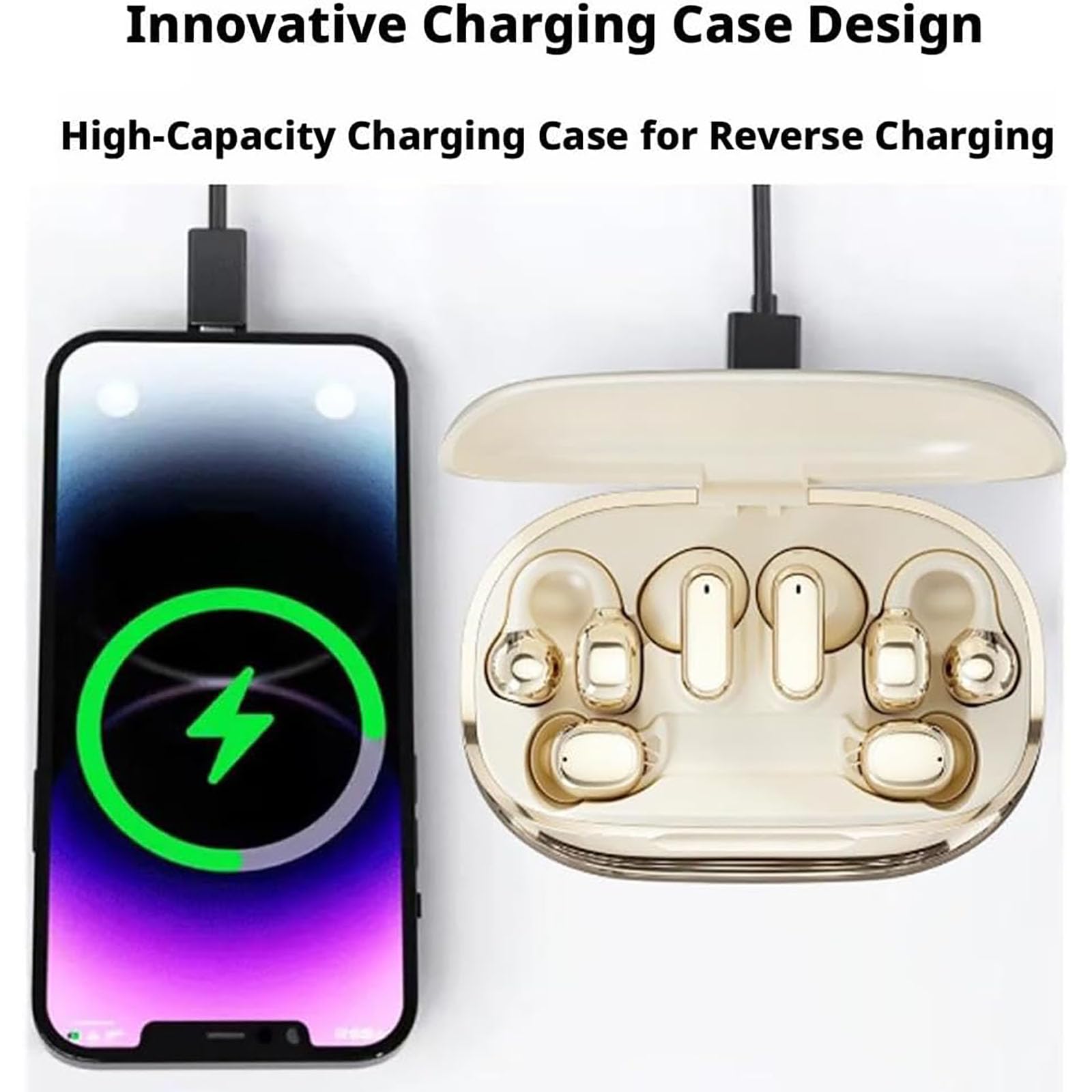 Auriculares Inalámbricos 6 En 1 para Dormir con Estuche De Carga (C)