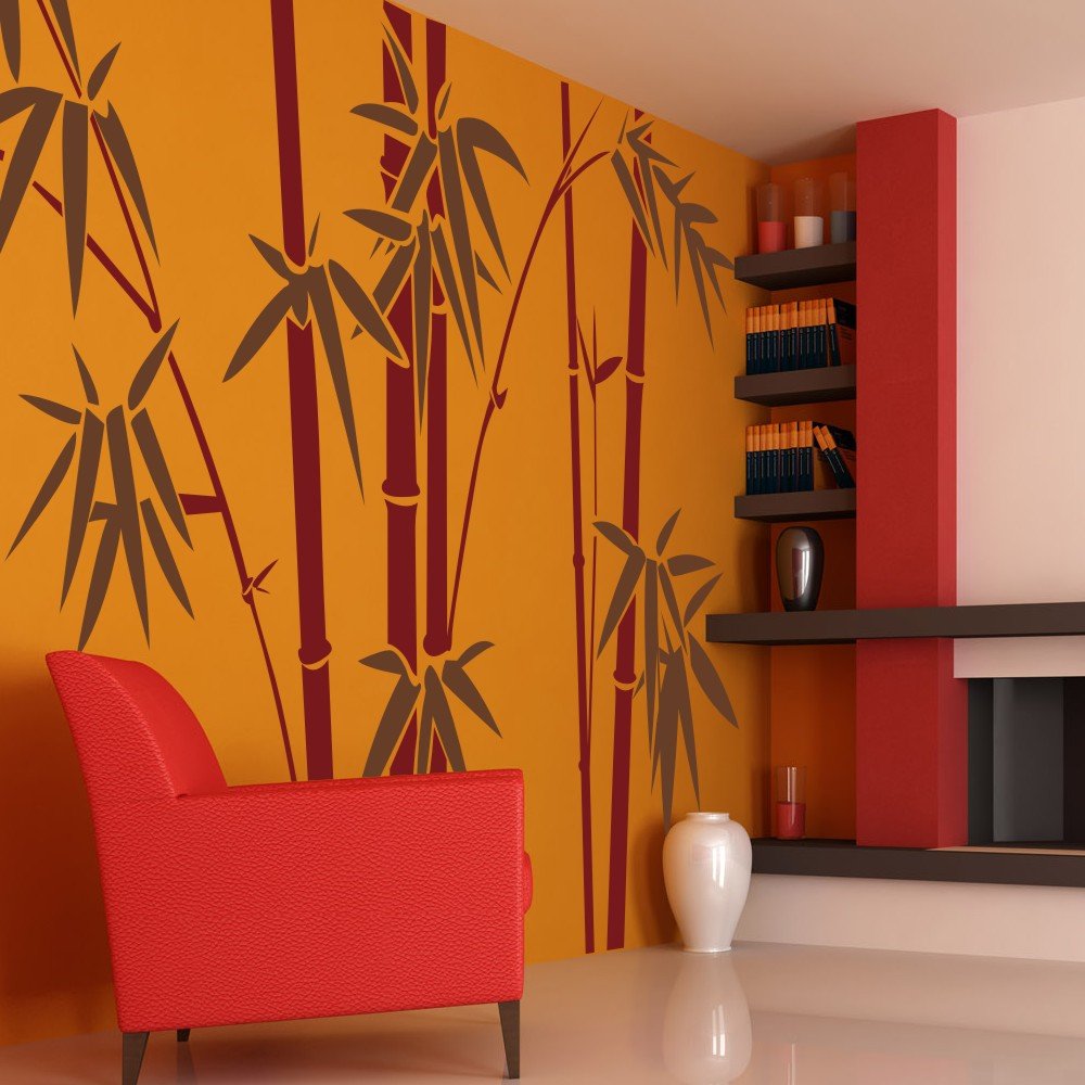 Vinyl Wall Sticker Bamboo Wall Sticker Wall Tree Sticker Wall Grpahic Home Art Decor