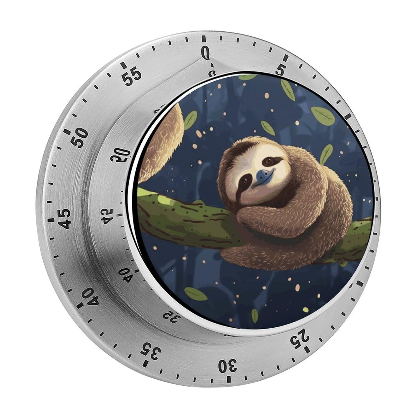 Adfgyerh Style Sloth Lazy Timer For Cooking, Kitchen Timer Magnetic No Batteries Required, Mechanical Timer With Loud Alarm, For Fitness Baking Exercise Oven