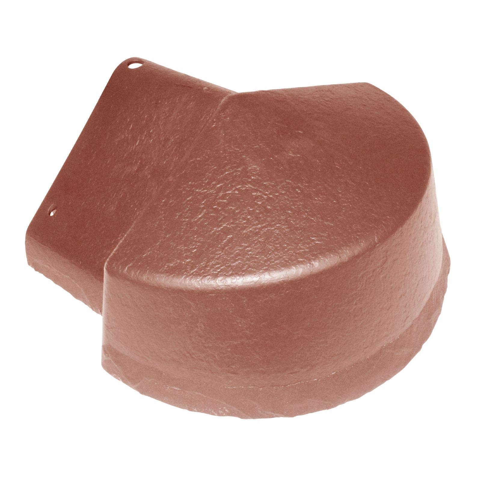 Terracotta Enviro Tile Ridge Apex Cover Radius End Cap Slate Roof Lightweight Synthetic Plastic Roofing
