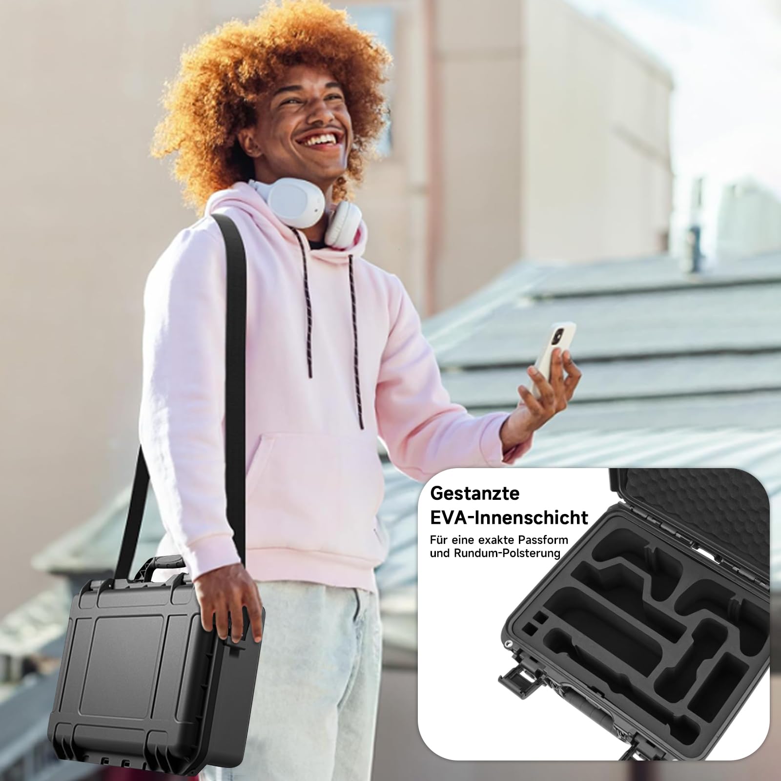 Coque rigide pour Switch 2 (2025), Professional Deluxe IP67, étanche, pour Switch 2 All In One avec 8 cartes de jeu, station d'accueil, manette, câble HDMI et autres accessoires, noir
