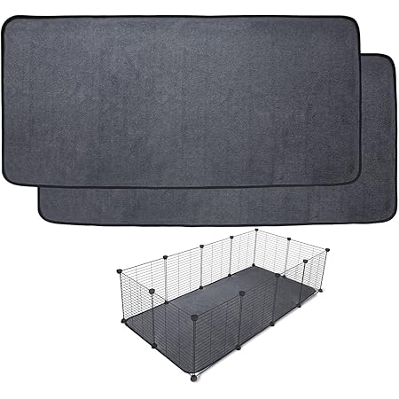 Guinea Pig Cage Liners CNTOPKITER 4Packs Guinea Pig Fleece Cage Liners, Guinea Pig Pee Pads - Absorbent Rabbit Mat