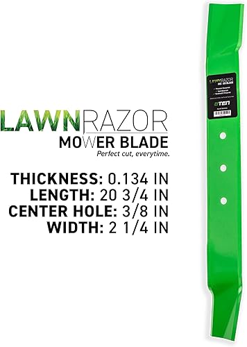 Miniatura 2 de 8TEN LawnRAZOR - Cuchilla de cortacésped para Briggs Murray Walk Behind 21 pulgadas 471161 71161E701 71584E701 71584E701MA (triturado)
