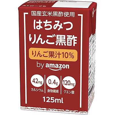 by Amazon はちみつりんご黒酢 125ml×30本