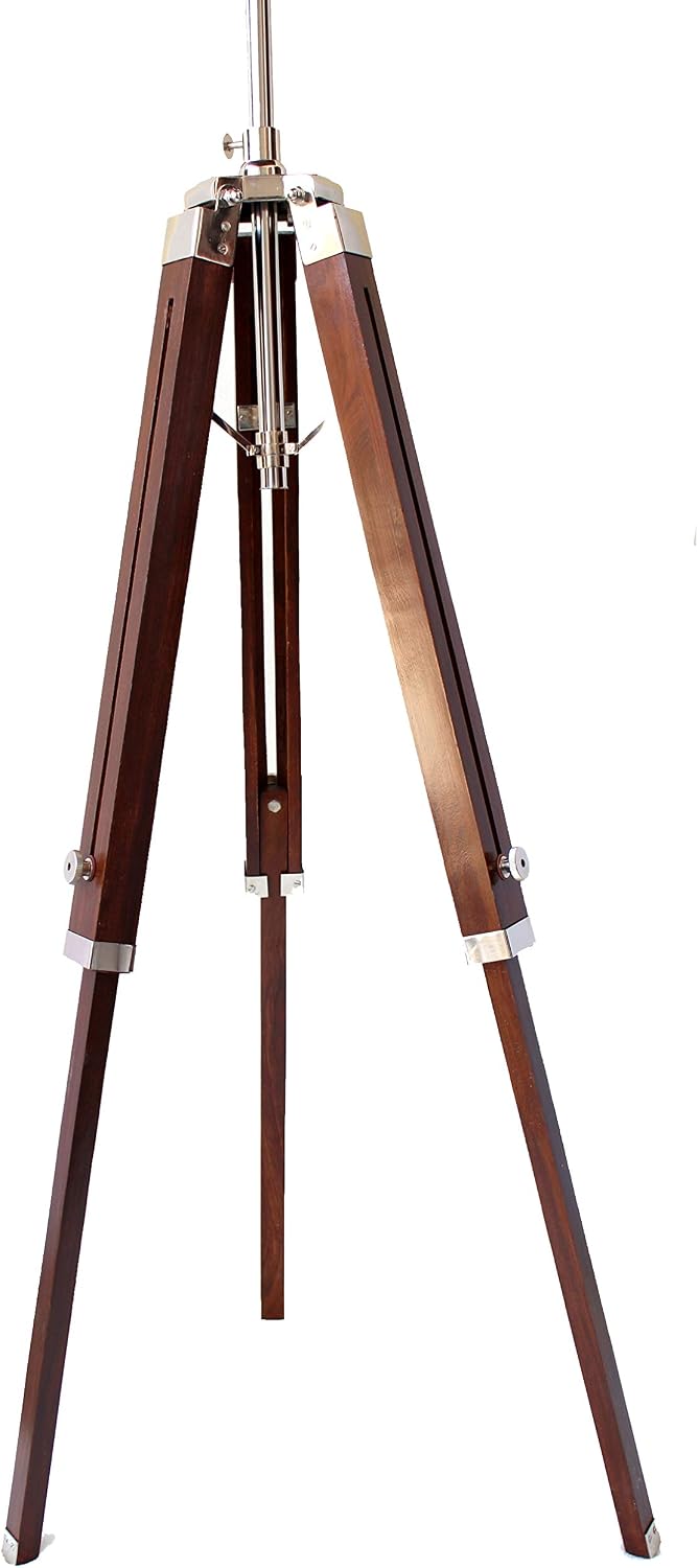 collectiblesBuy Vintage Wooden Folding Camera Tripod – 65″ Floor-Standing Retro Film Prop in Brown – Vintage Studio Decor & Functional Telescope for Home Office image 4