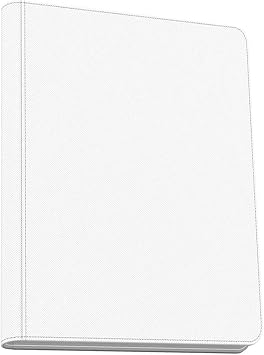 160 Pockets Toploader Binder, Trading Card Binder Zippered Album Holds 3x 4 35PT Toploaders, PU Leather Top Loader Binder with Ringless Double-Sided Pockets for Cards in Toploaders (White)
