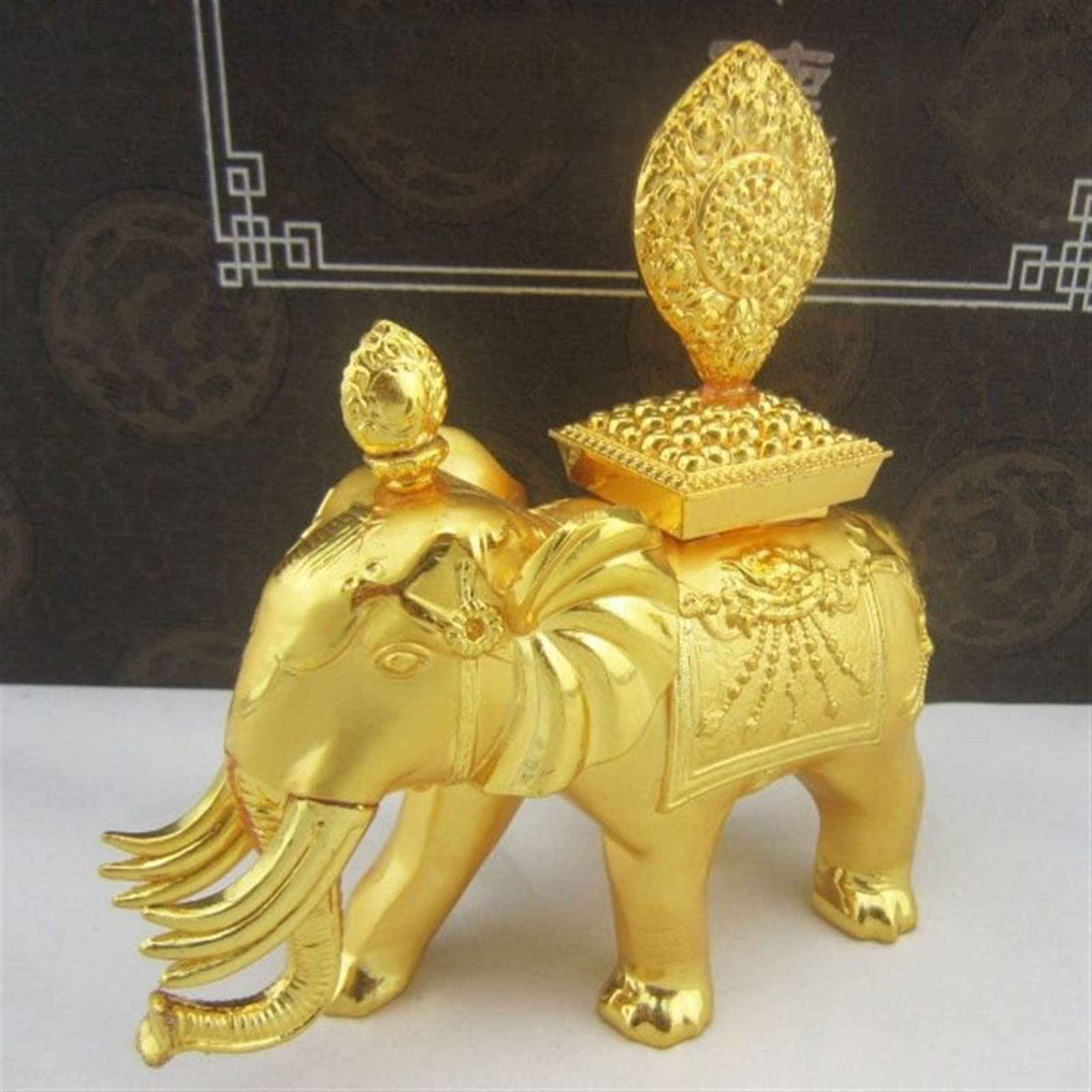 Figurine di Feng Shui Fengshui Elefante Scultura Culto Elefante Ornamenti Decorazioni da Tavolo for Studio Portico Ufficio Ricchezza Fortunato Decorazione