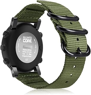 Fintie Watch Band Compatible with Suunto Core, Premium Woven Nylon Replacement Sport Strap with Metal Buckle Compatible with Suunto Core Smart Watch, Olive
