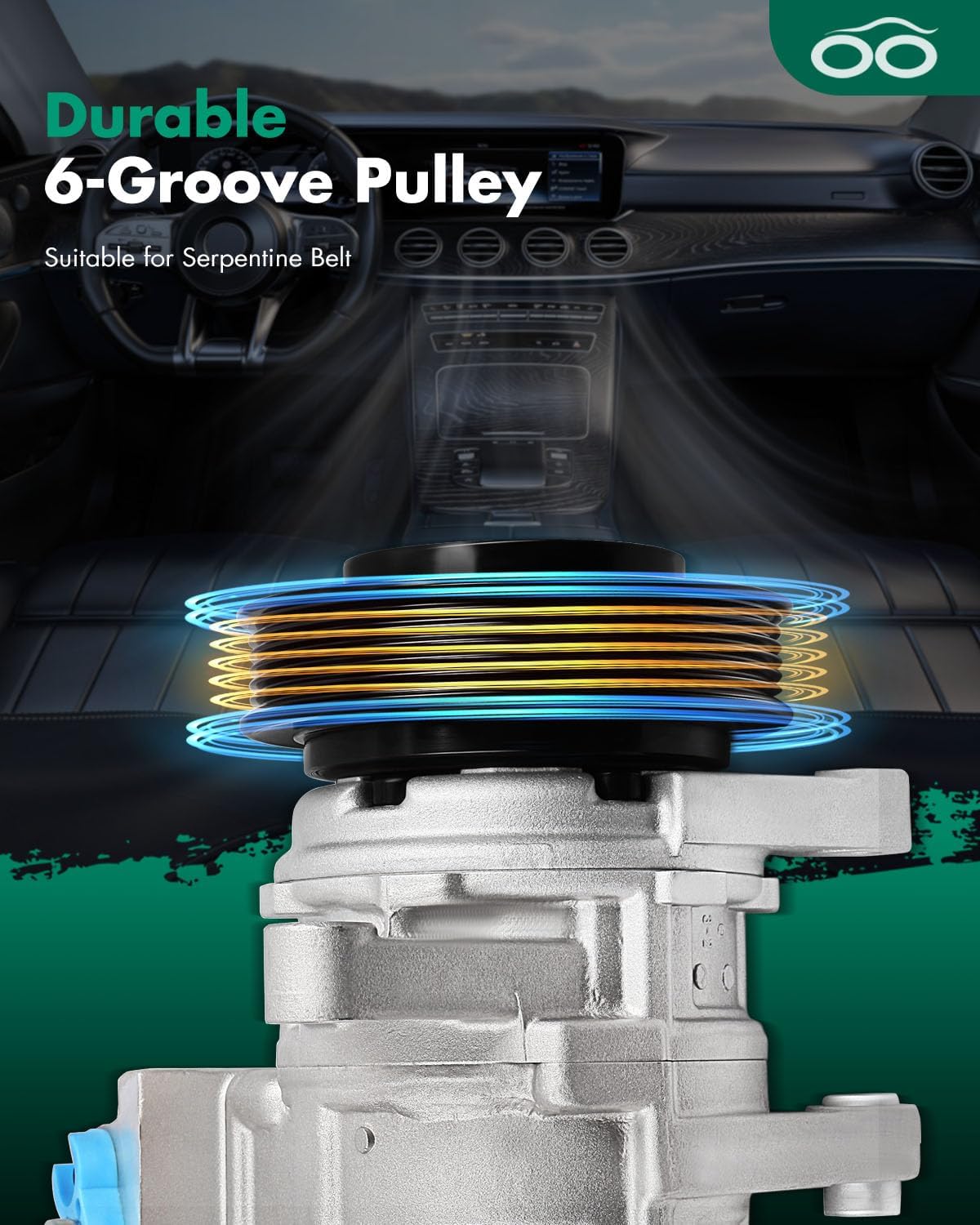 SCITOO AC Compressor Kit for 1999-2004 for Jeep Grand Cherokee 2000-2006 for J-eep TJ 1999-2006 for Je-ep Wrangler 4.0L 1521290 10344970 1022034 638830 2041652