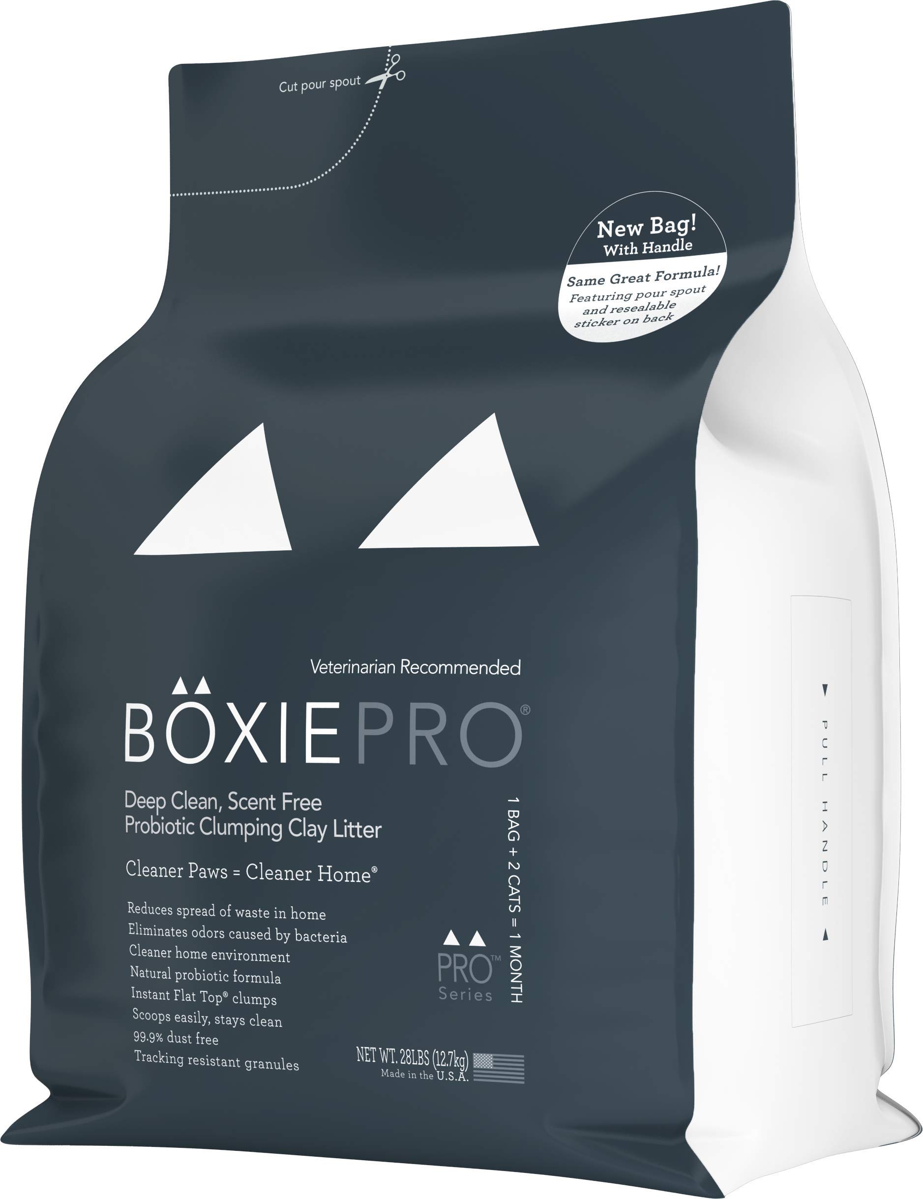 Buy BoxiePro Deep Clean, Scent Free, Probiotic Clumping Cat Litter